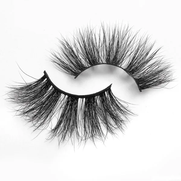 premium luxury 25mm fluffy soft band lash mink fur matte women beauty lashes